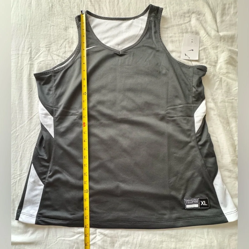 Nike | Tops | XL Nike Womens Basketball Jersey Reversible Gray /White Tank...